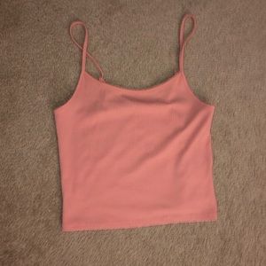 pink crop top
